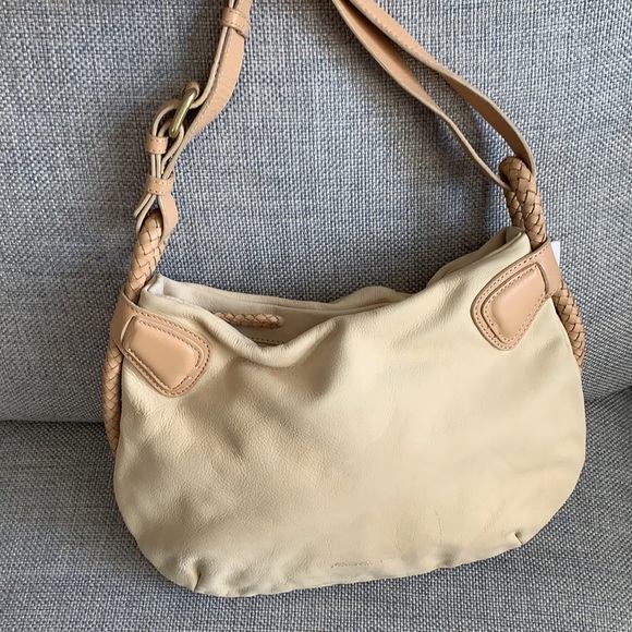 Kenneth Cole Cream leather bag with braided straps - Picture 2 of 11